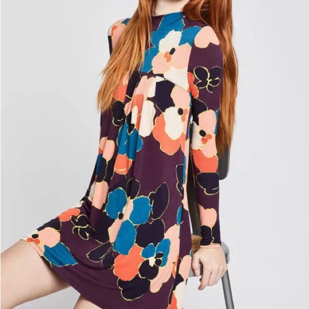 BCBG Floral Long Sleeve Dress